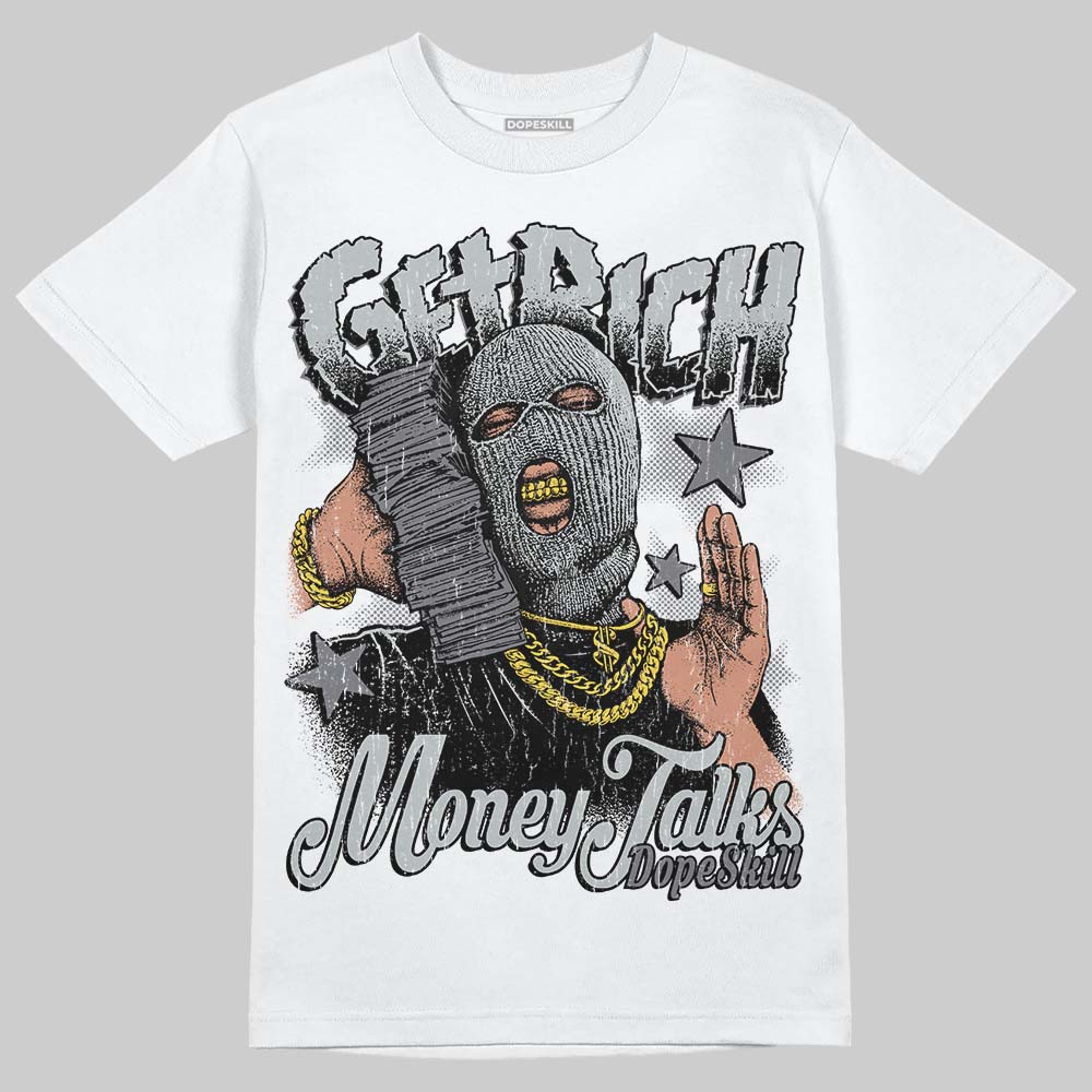 Wolf Grey 12s DopeSkill T-Shirt Get Rich Graphic
