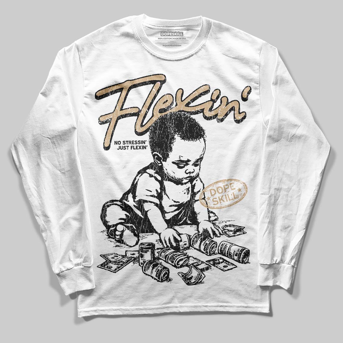 TAN Collection DopeSkill Long Sleeve T-Shirt Flexin' Graphic