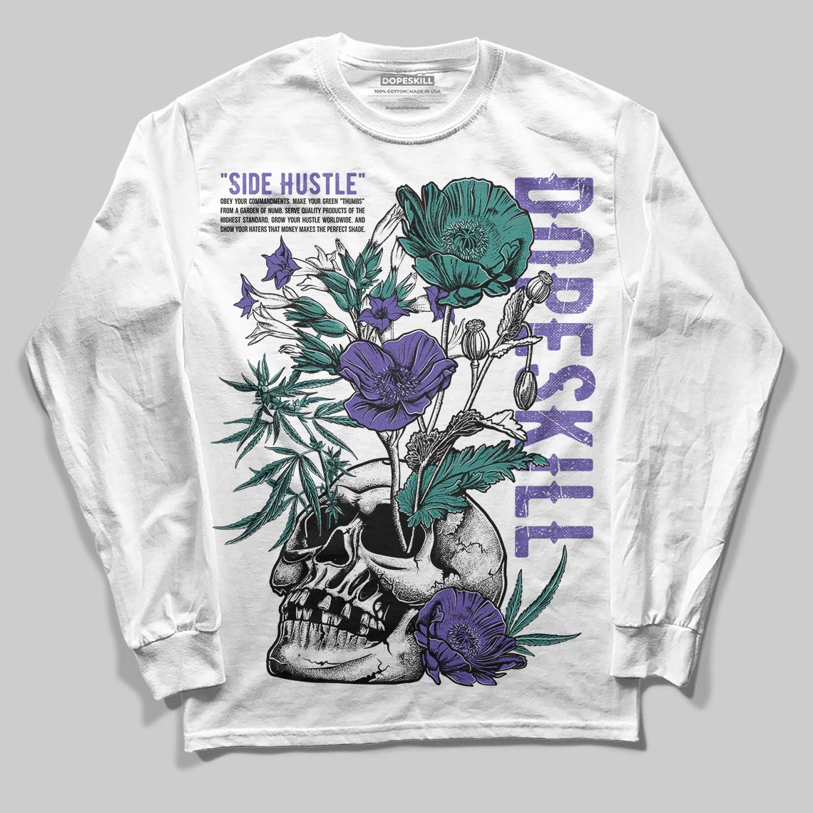 Grape 5s DopeSkill Long Sleeve T-Shirt Side Hustle Graphic