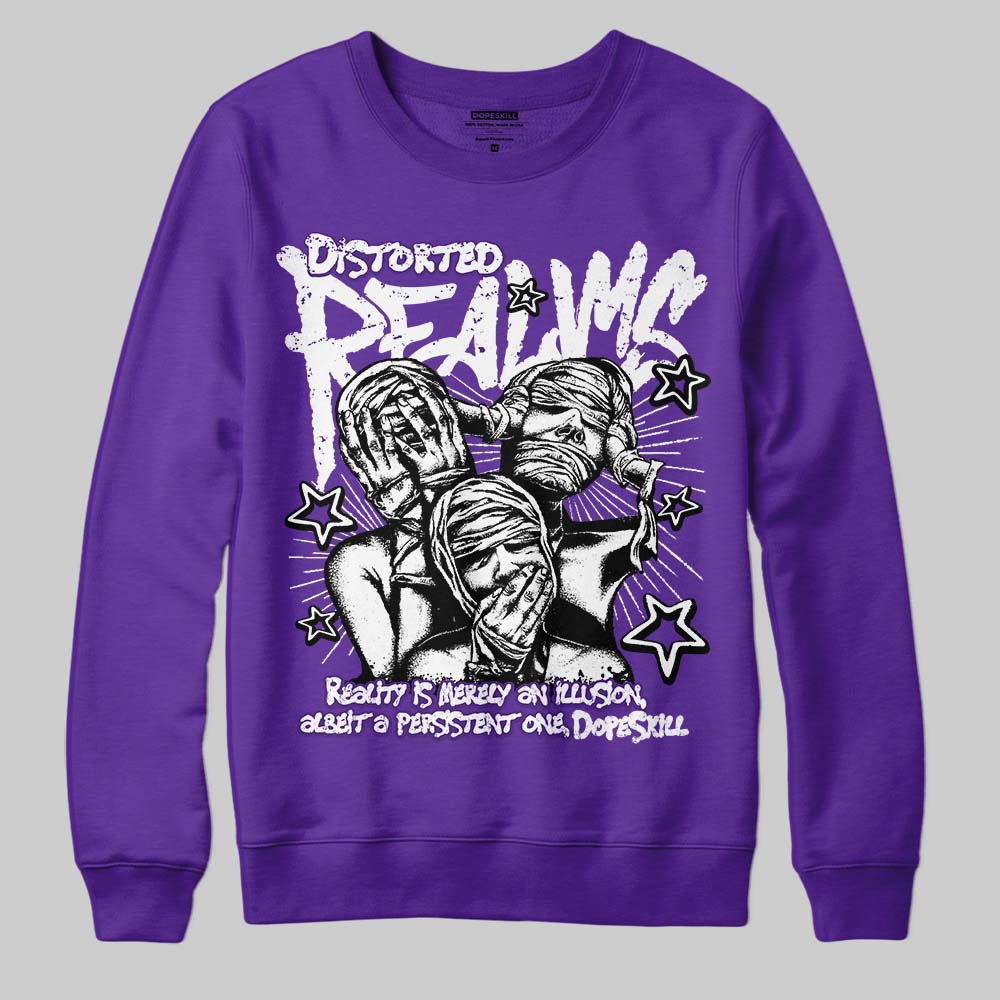 Grape 5s DopeSkill Sweatshirt Distorted Realms Graphic