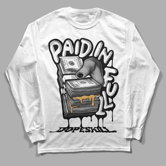 Gratitude 11s DopeSkill Long Sleeve T-Shirt Paid In Full Graphic