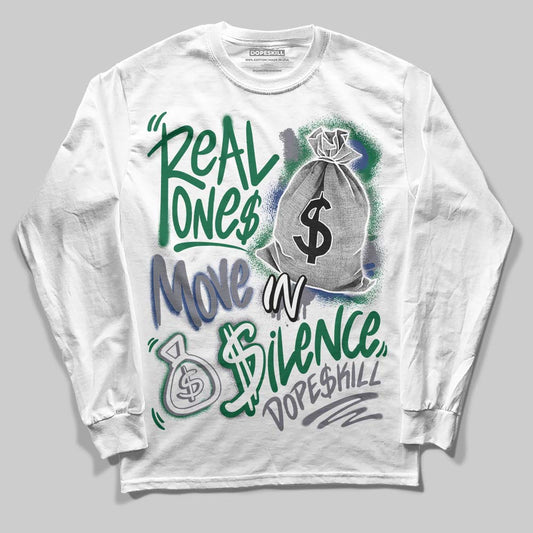 GT-2160 Shamrock Green DopeSkill Long Sleeve T-Shirt Real Ones Move In Silence Graphic