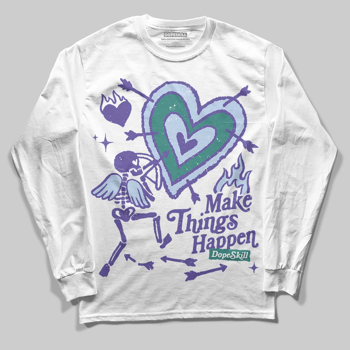 Grape 5s DopeSkill Long Sleeve T-Shirt Make Things Happen Graphic