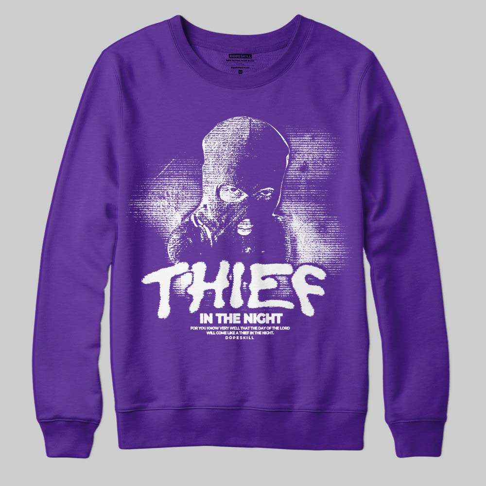 Grape 5s DopeSkill Sweatshirt Thief In The Night Graphic