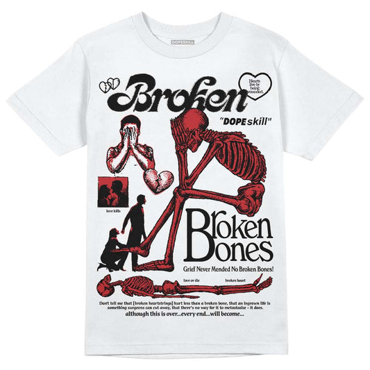 Red Taxi 12s DopeSkill T-Shirt Broken Bones Graphic