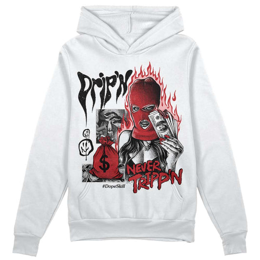 Red Taxi 12s DopeSkill Hoodie Sweatshirt Drip'n Never Tripp'n Graphic
