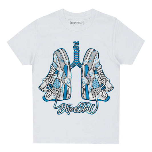 Military Blue 4s DopeSkill Toddler Kids T-shirt Breathe Graphic