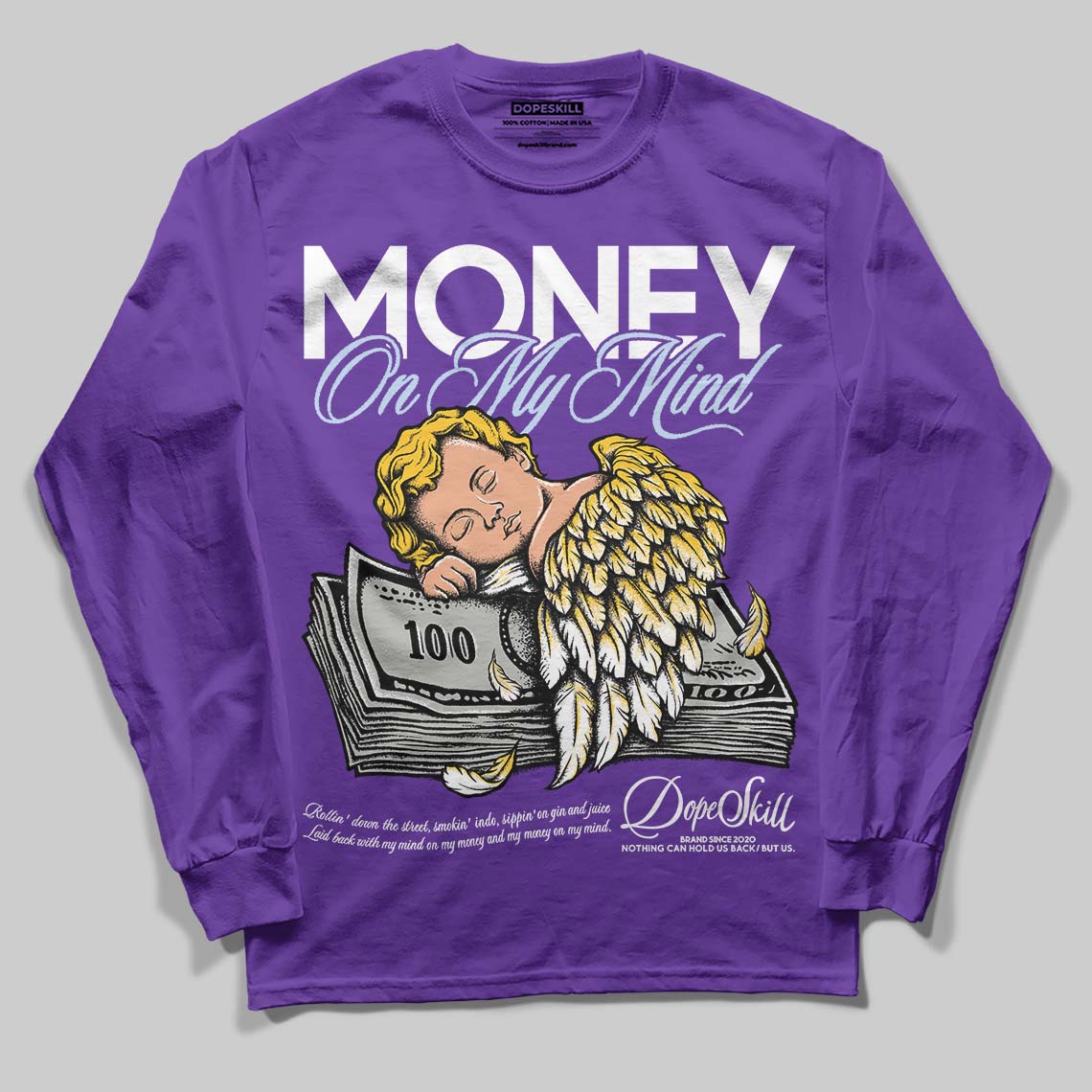 Grape 5s DopeSkill Long Sleeve T-Shirt MOMM Graphic