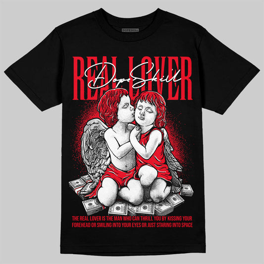 Red Thunder 4s DopeSkill T-shirt Real Lover Graphic