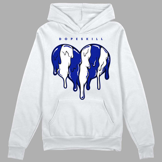 Racer Blue White Dunk Low DopeSkill Hoodie Sweatshirt Slime Drip Heart Graphic
