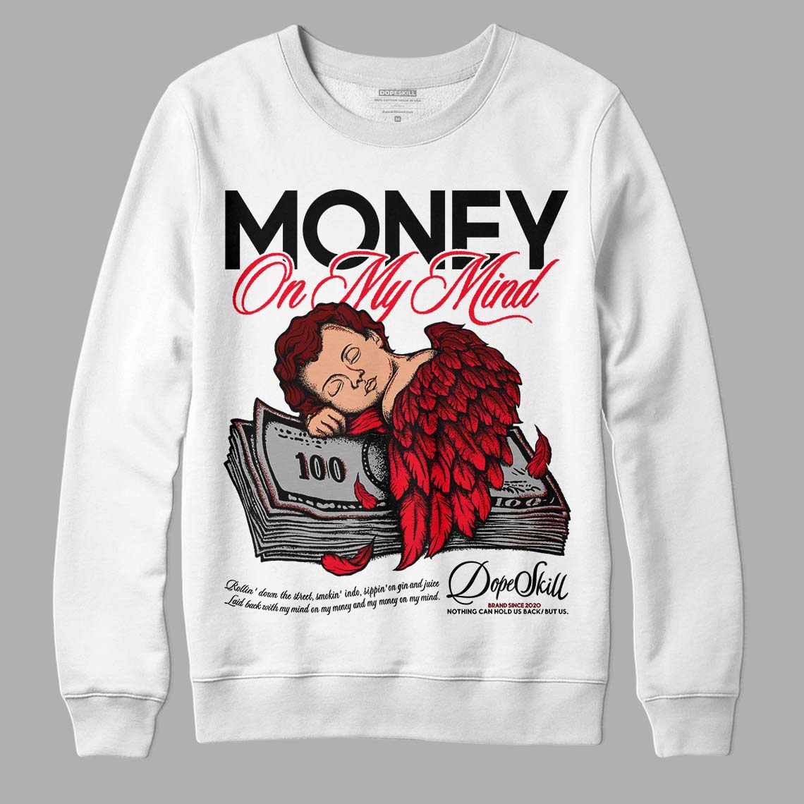 Red Thunder 4s DopeSkill Sweatshirt MOMM Graphic