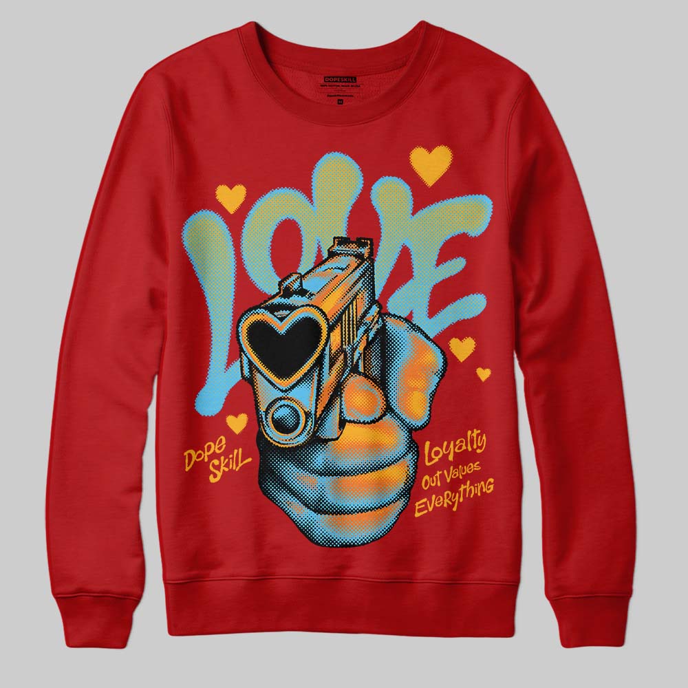 Red Collection DopeSkill Sweatshirt Love Shot Graphic