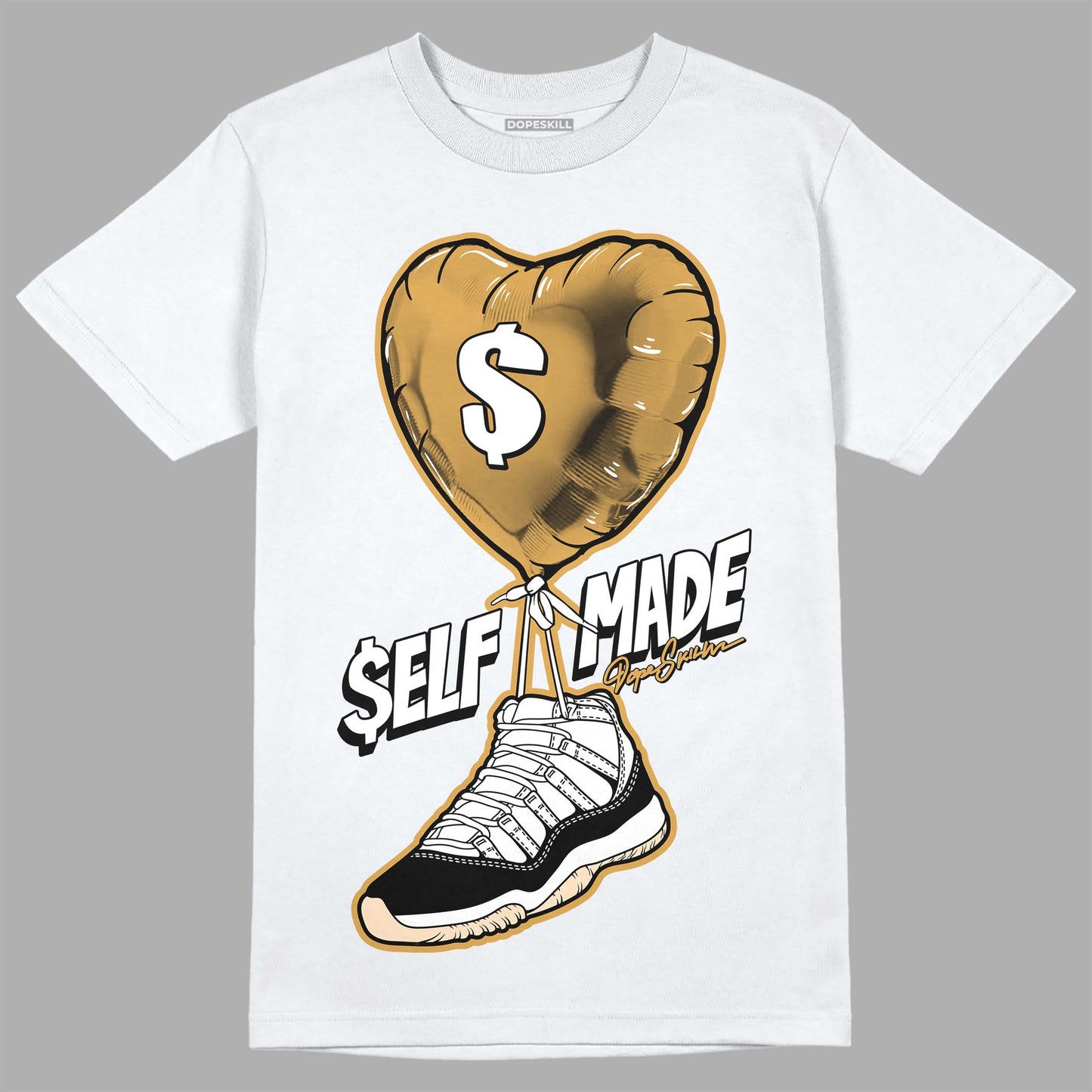 Gratitude 11s DopeSkill T-Shirt Self Made Graphic