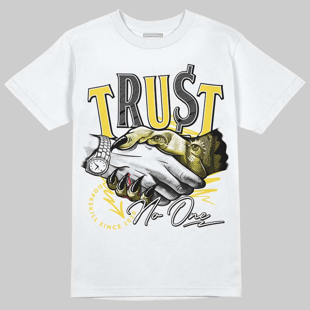 Yellow Snakeskin 11s DopeSkill T-Shirt Trust No One Graphic