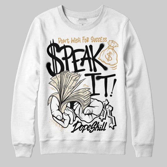 Reverse Metallic 5s DopeSkill Sweatshirt Speak It Graphic