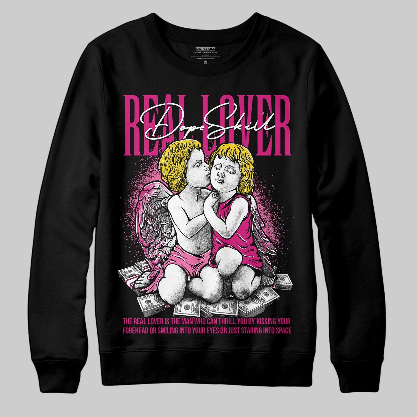 Rick RO Pink Leather Sneakers DopeSkill Sweatshirt Real Lover Graphic
