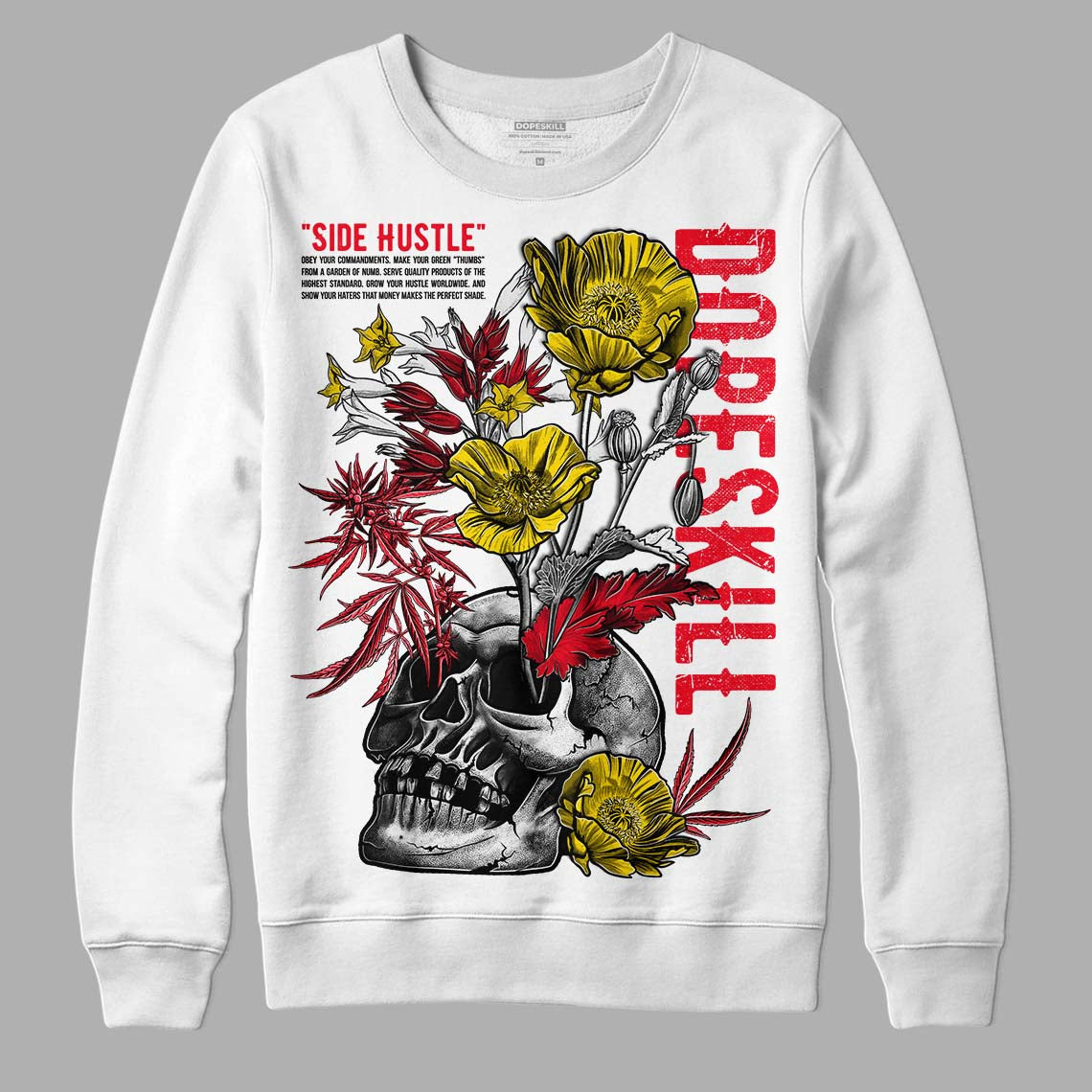 Red Thunder 4s DopeSkill Sweatshirt Side Hustle Graphic