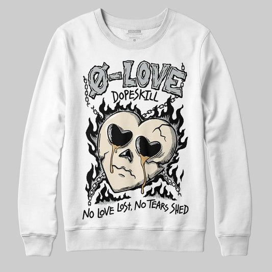 Reverse Metallic 5s DopeSkill Sweatshirt Crying Heart Graphic