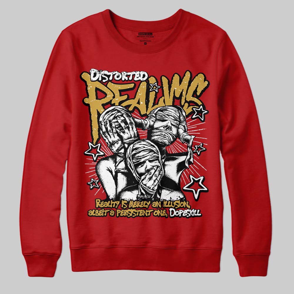Red Collection DopeSkill Sweatshirt Distorted Realms Graphic