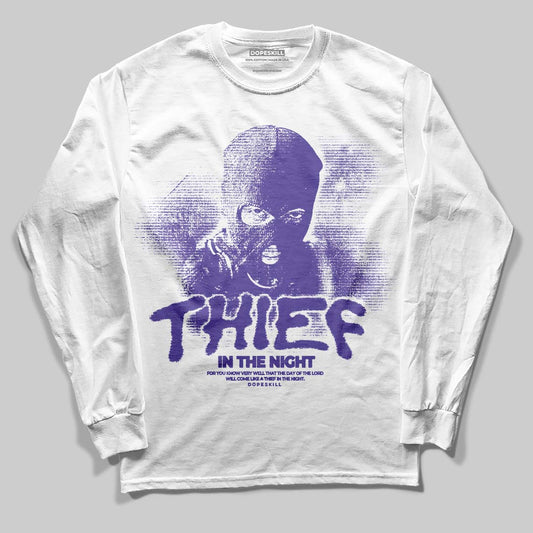 Grape 5s DopeSkill Long Sleeve T-Shirt Thief In The Night Graphic