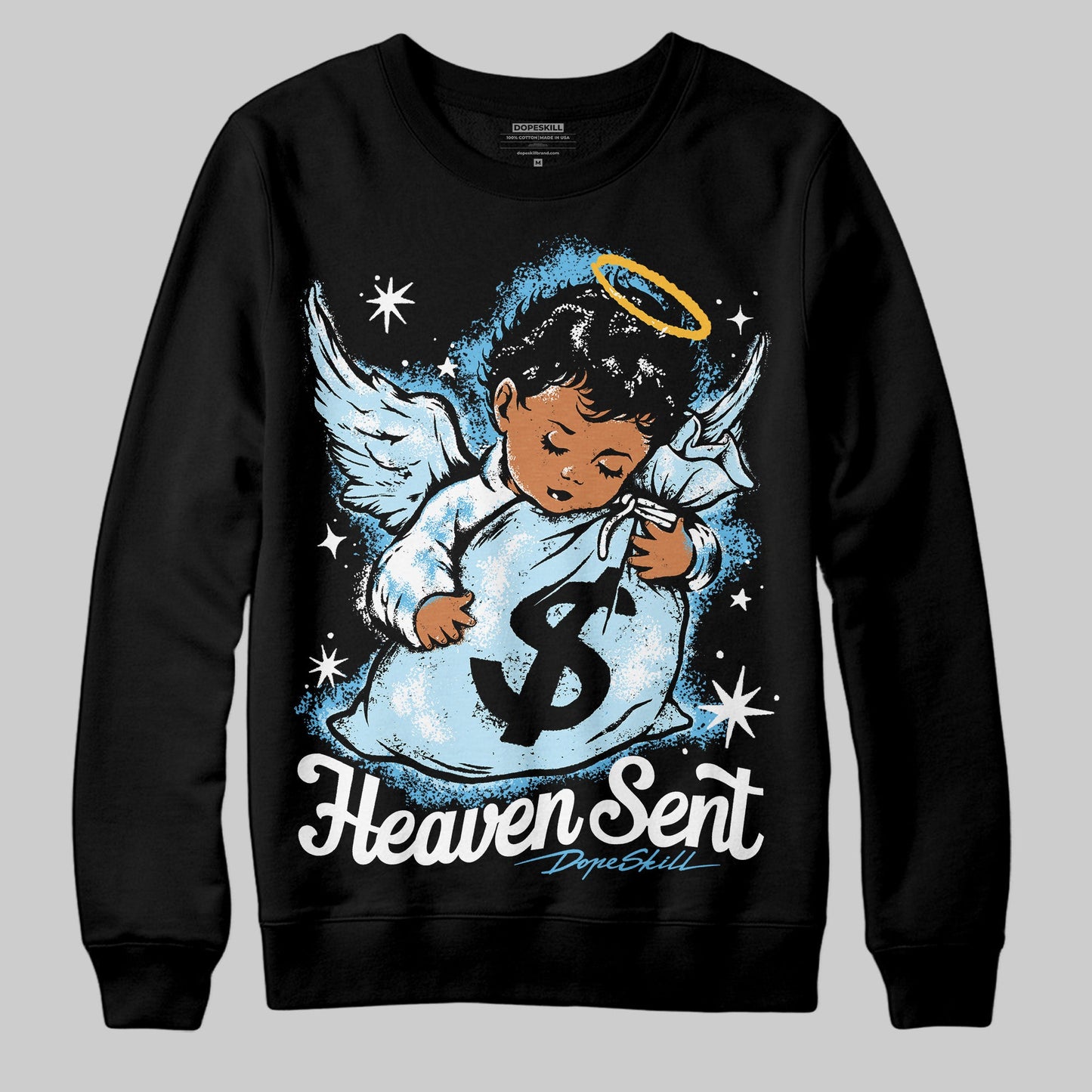 Legend Blue 11s DopeSkill Sweatshirt Heaven Sent Graphic