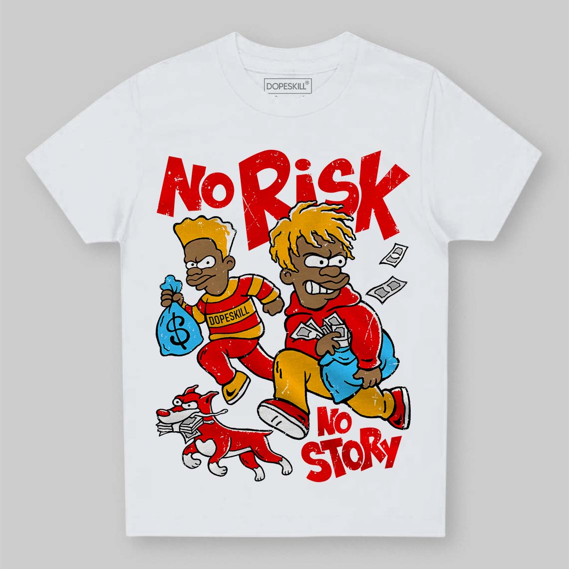 Red Collection DopeSkill Toddler Kids T-shirt No Risk No Story Graphic