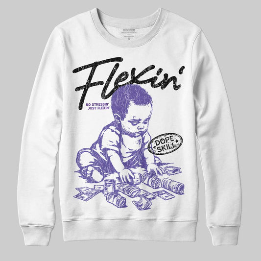 Grape 5s DopeSkill Sweatshirt Flexin' Graphic