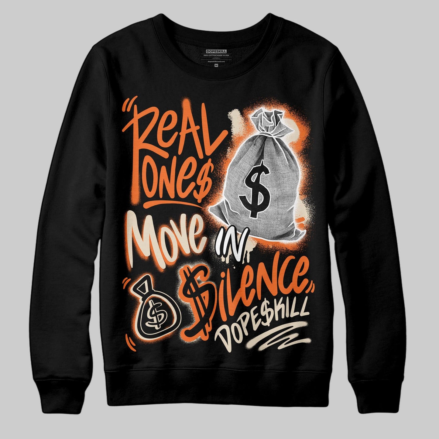 Starfish 3s DopeSkill Sweatshirt Real Ones Move In Silence Graphic