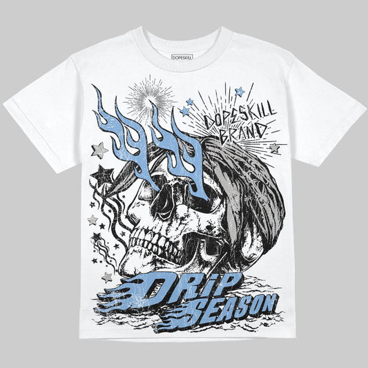 University Blue 5s DopeSkill Oversize Print T-Shirt Drip Season Graphic