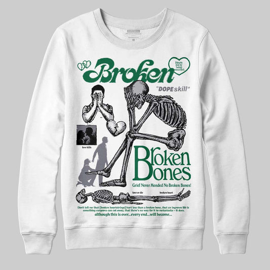 GT-2160 Shamrock Green DopeSkill Sweatshirt Broken Bones Graphic