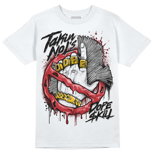 Red Taxi 12s DopeSkill T-Shirt Takin No L's Graphic