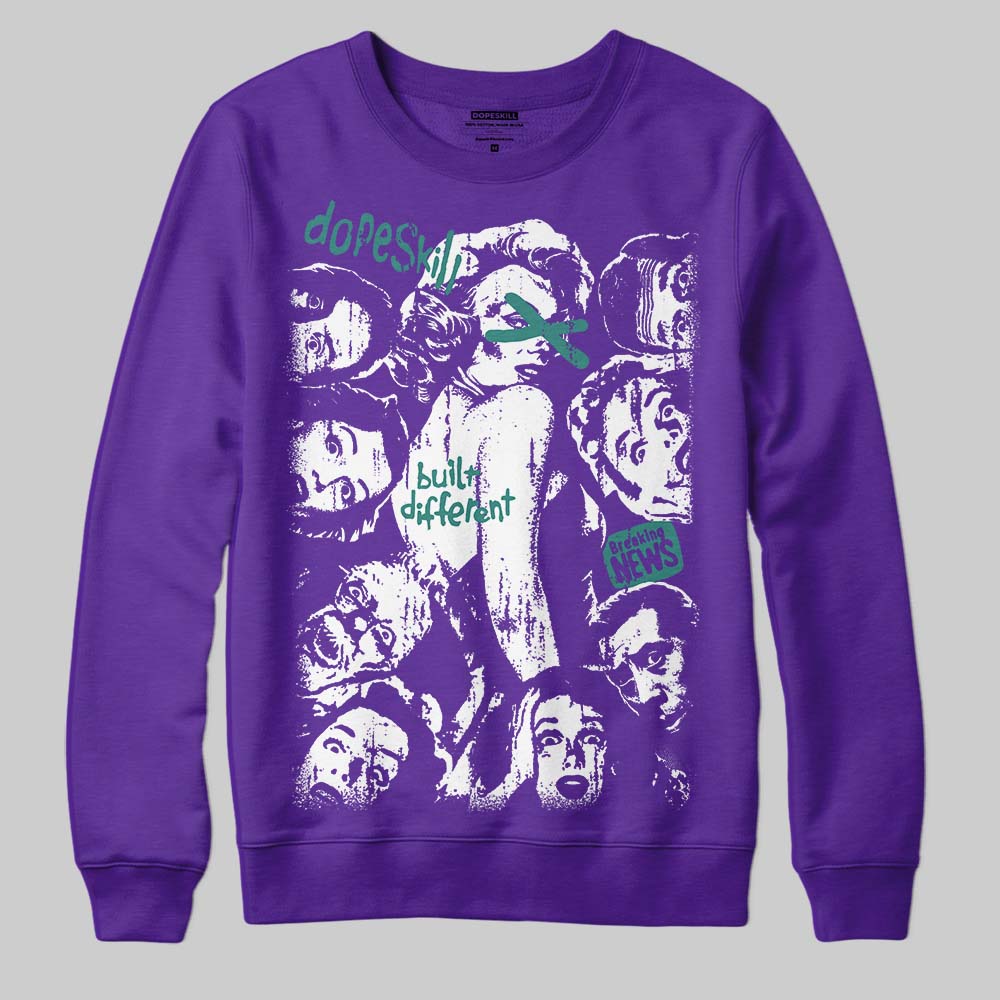 Grape 5s DopeSkill Sweatshirt Built Different Graphic