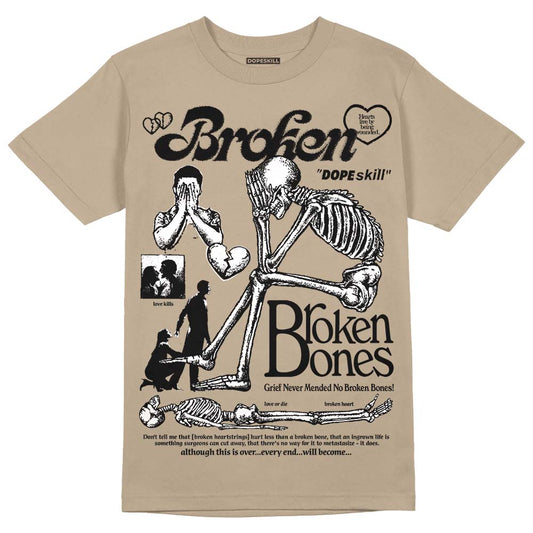 Latte 1s DopeSkill Medium Brown T-shirt Broken Bones Graphic
