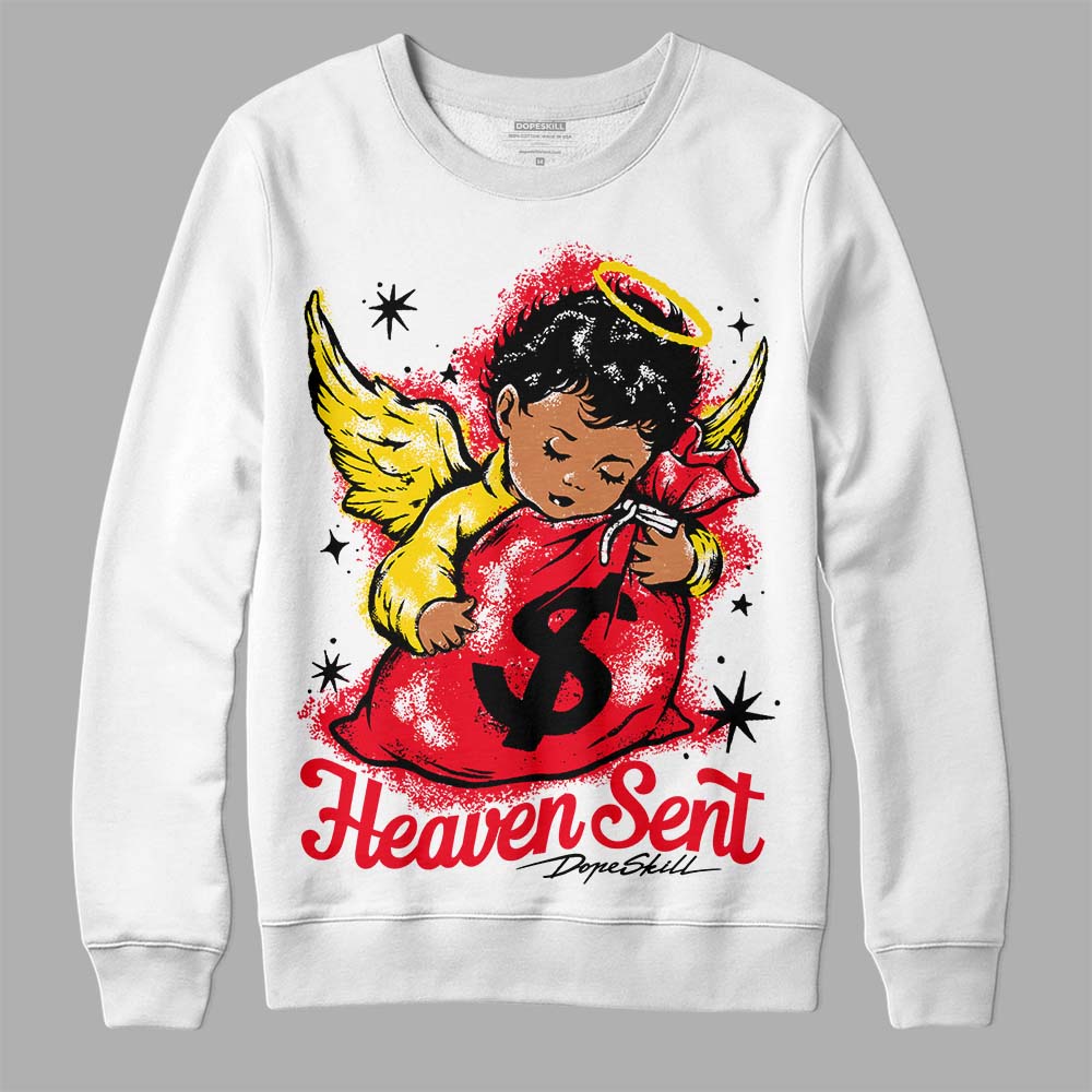 Red Thunder 4s DopeSkill Sweatshirt Heaven Sent Graphic