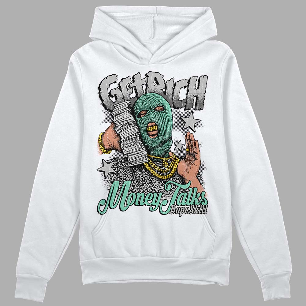 Green Glow 3s DopeSkill Hoodie Sweatshirt Get Rich Graphic