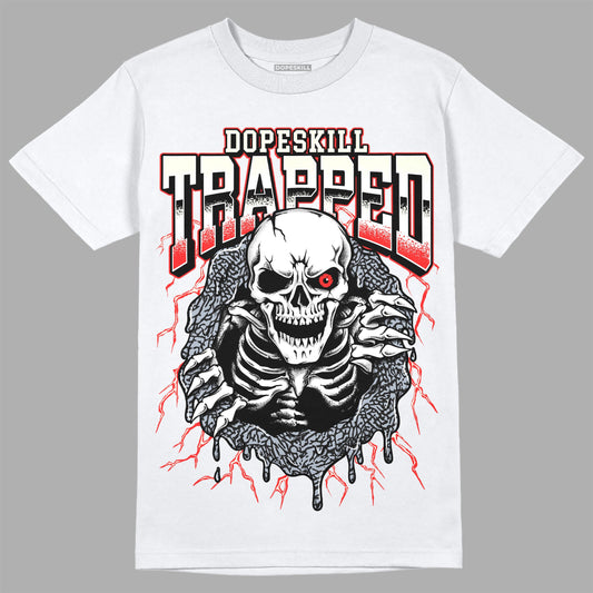 White Cement Reimagined 3s DopeSkill T-Shirt Trapped Halloween Graphic
