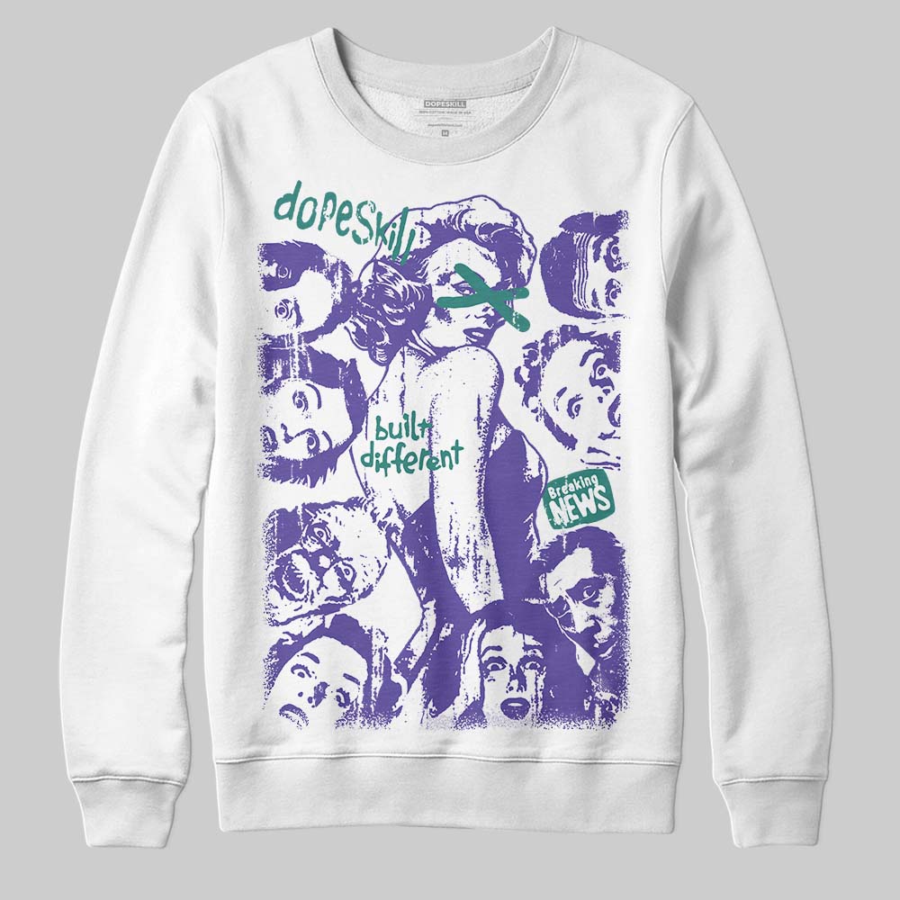 Grape 5s DopeSkill Sweatshirt Built Different Graphic