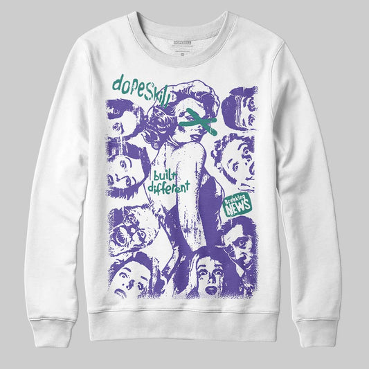Grape 5s DopeSkill Sweatshirt Built Different Graphic