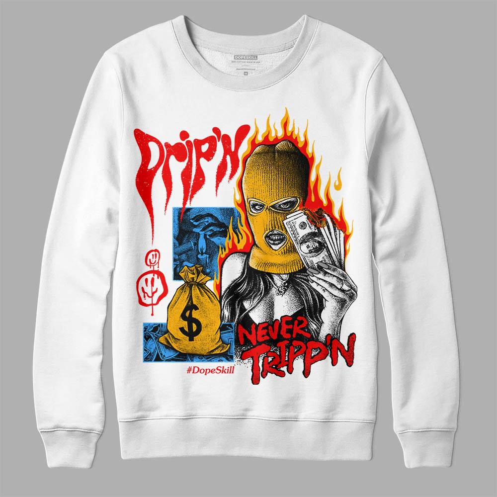 Red Collection DopeSkill Sweatshirt Drip'n Never Tripp'n Graphic