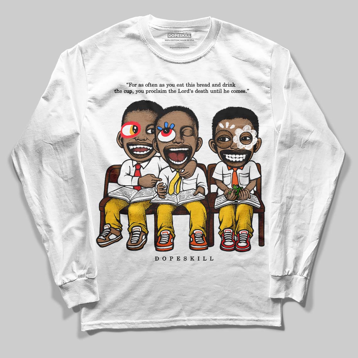 Yellow Collection DopeSkill Long Sleeve T-Shirt First Sunday Graphic