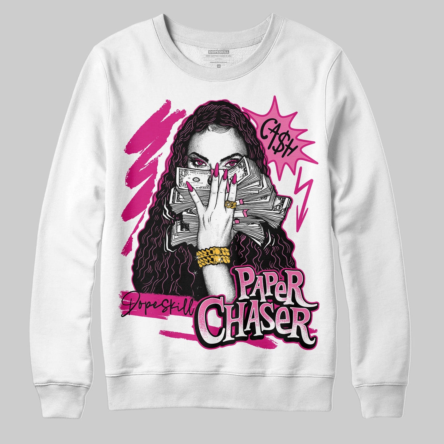 Rick RO Pink Leather Sneakers DopeSkill Sweatshirt NPC Graphic