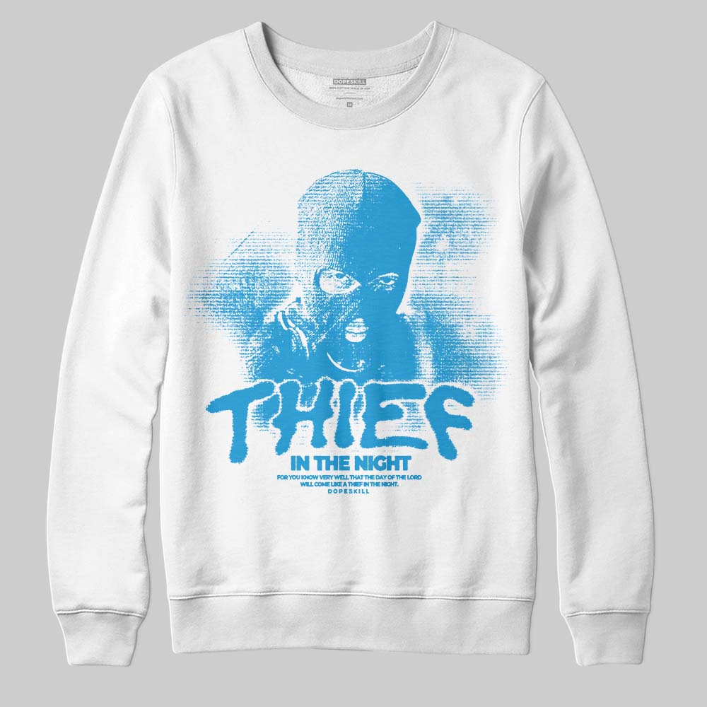Military Blue 4s DopeSkill Sweatshirt Thief In The Night Graphic