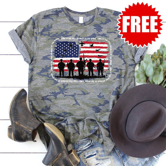 Veterans Tee - Vintage Camo - 0