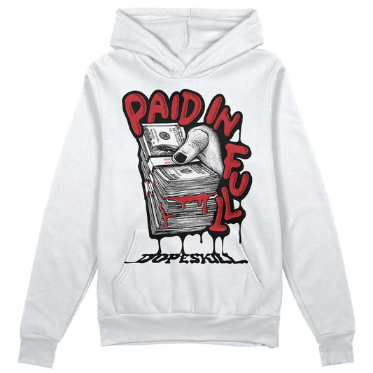 Red Taxi 12s DopeSkill Hoodie Sweatshirt Paid In Full Graphic