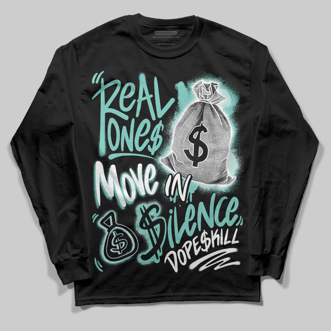 Igloo 11s DopeSkill Long Sleeve T-Shirt Real Ones Move In Silence Graphic