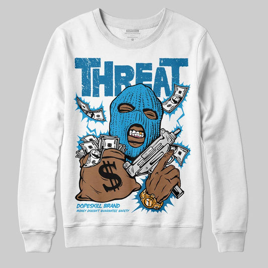 Military Blue 4s DopeSkill Sweatshirt Under Threat Graphic