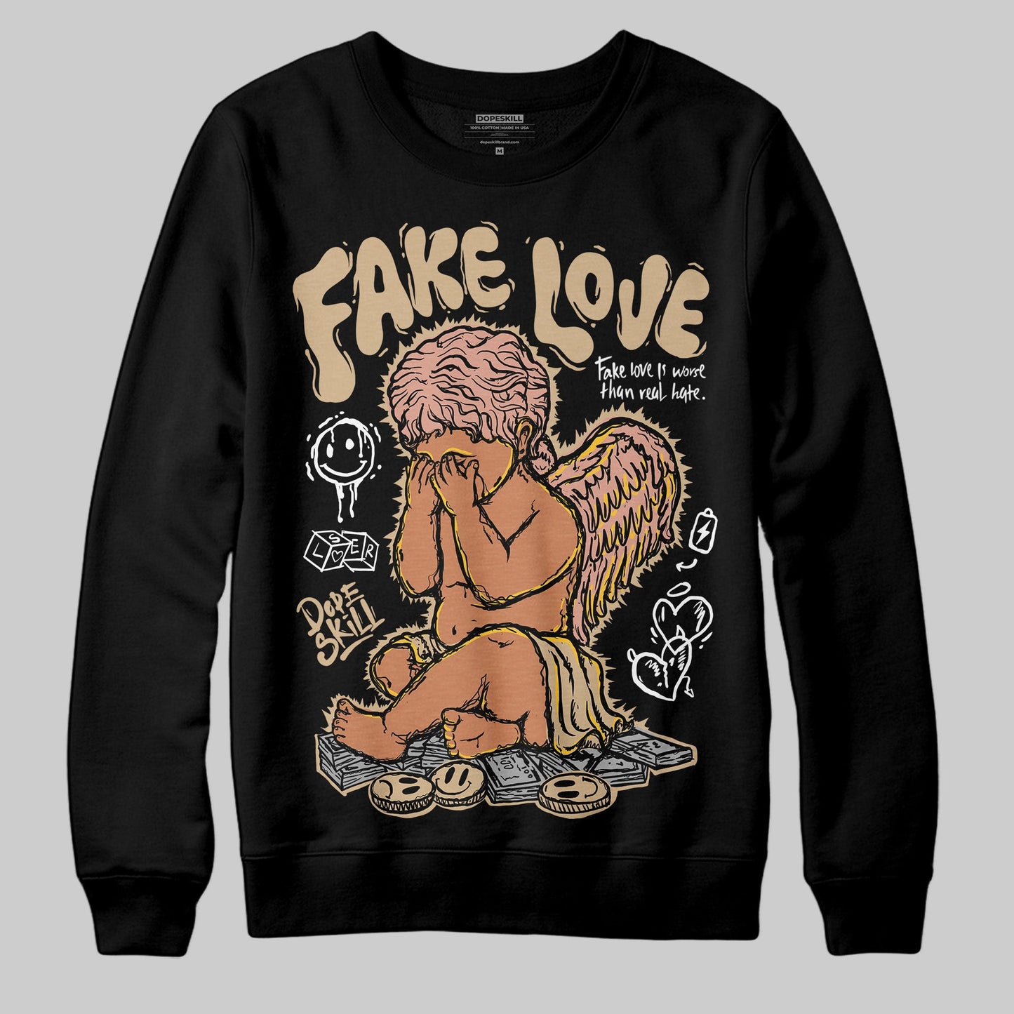 TAN Collection DopeSkill Sweatshirt False Love Graphic