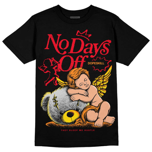 Red Thunder 4s DopeSkill T-shirt New No Days Off Graphic