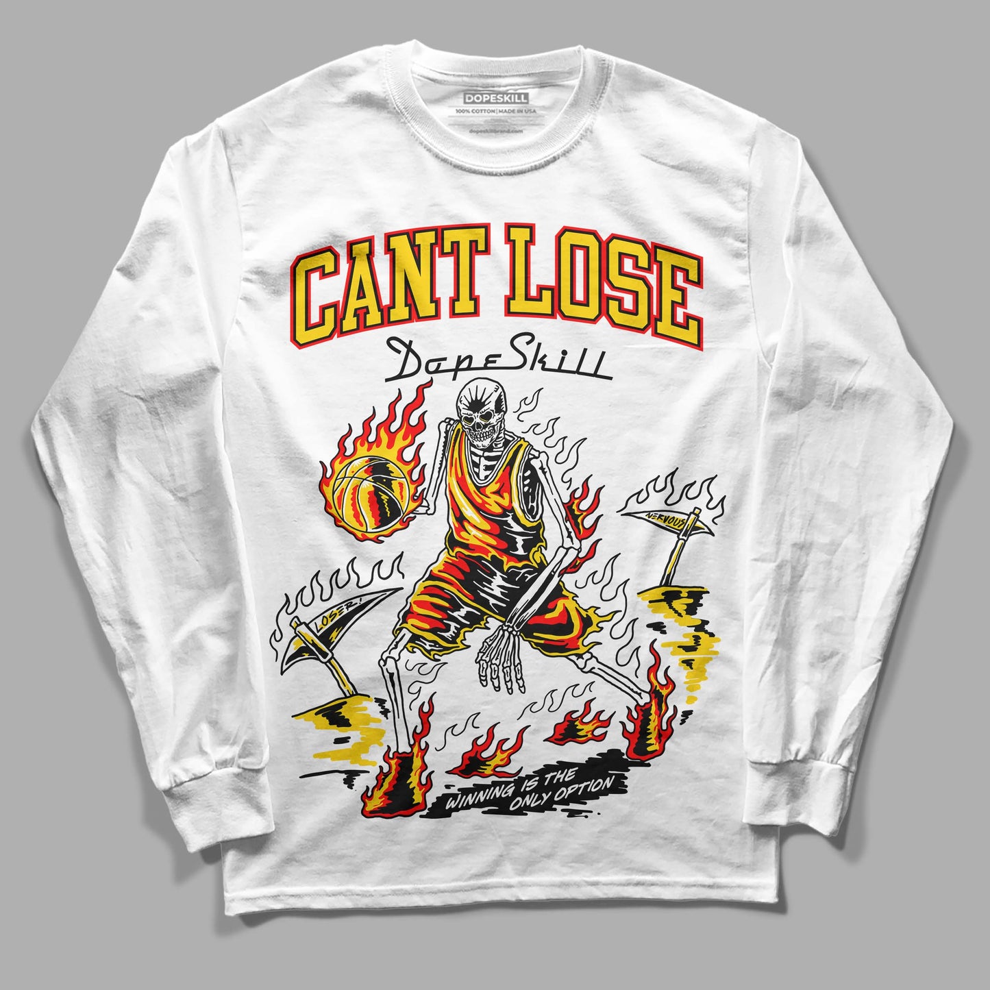 Yellow Ochre 6s DopeSkill Long Sleeve T-Shirt Cant Lose Graphic