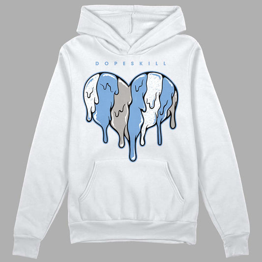 University Blue 5s DopeSkill Hoodie Sweatshirt Slime Drip Heart Graphic